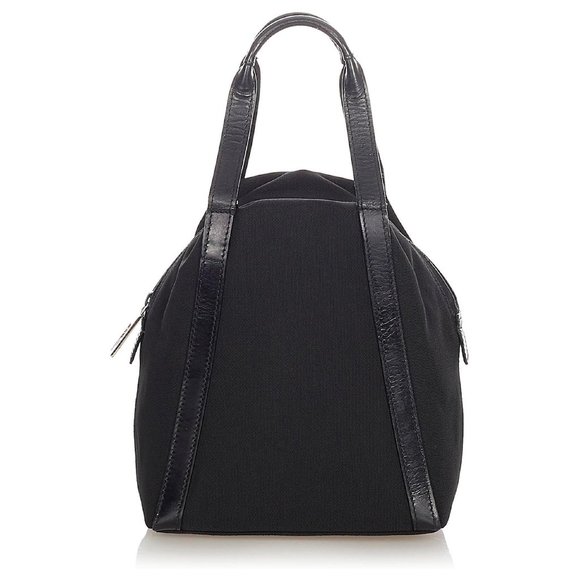Gucci Square G Black Leather Trim Nylon Handbag - Picture 1 of 8